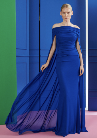 Talbot Runhof Style EVENING DRESS Ol0104-04 #0 default ROYAL BLUE thumbnail