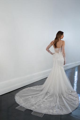 Martina Liana Style ML1488IV #1 (IVIV-PL) IVR Lace and Tulle over IVR Gown w PLN Tulle Side Plunge thumbnail