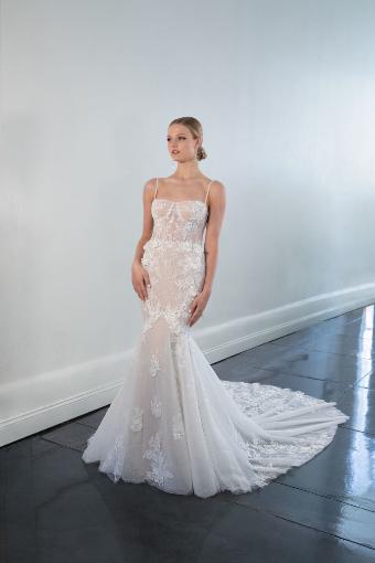 Martina Liana Style ML1488IV #4 (IVIV-PL) IVR Lace and Tulle over IVR Gown w PLN Tulle Side Plunge thumbnail